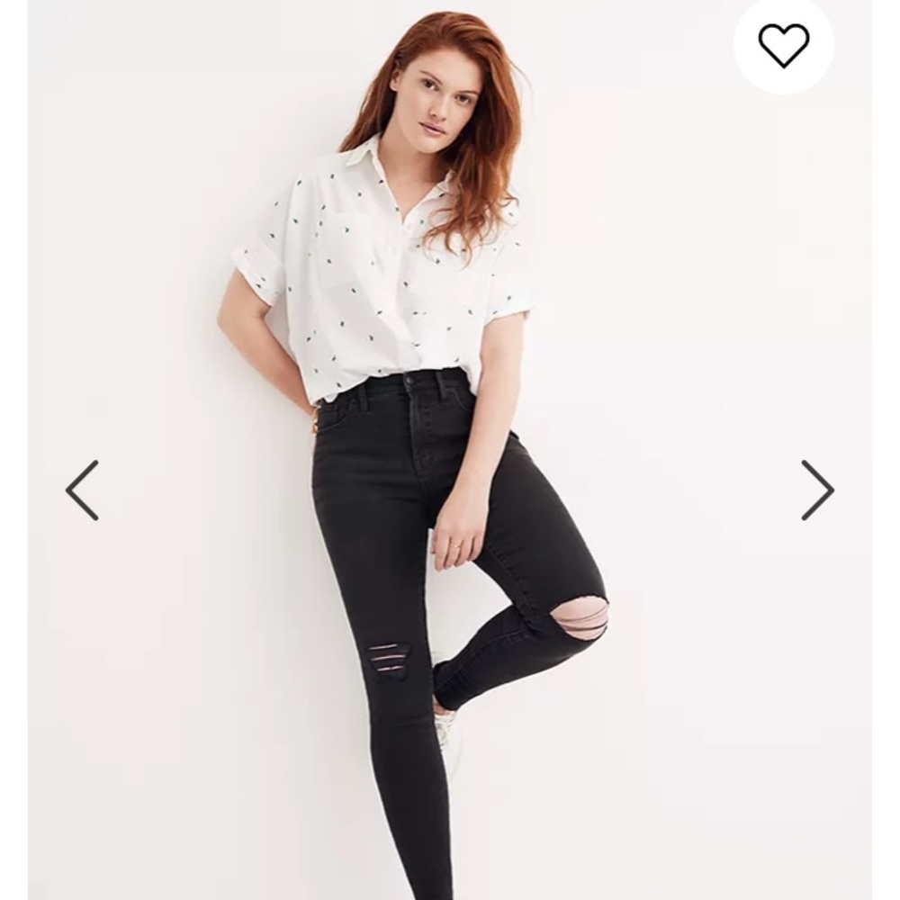 Madewell high rise black  skinny jeans